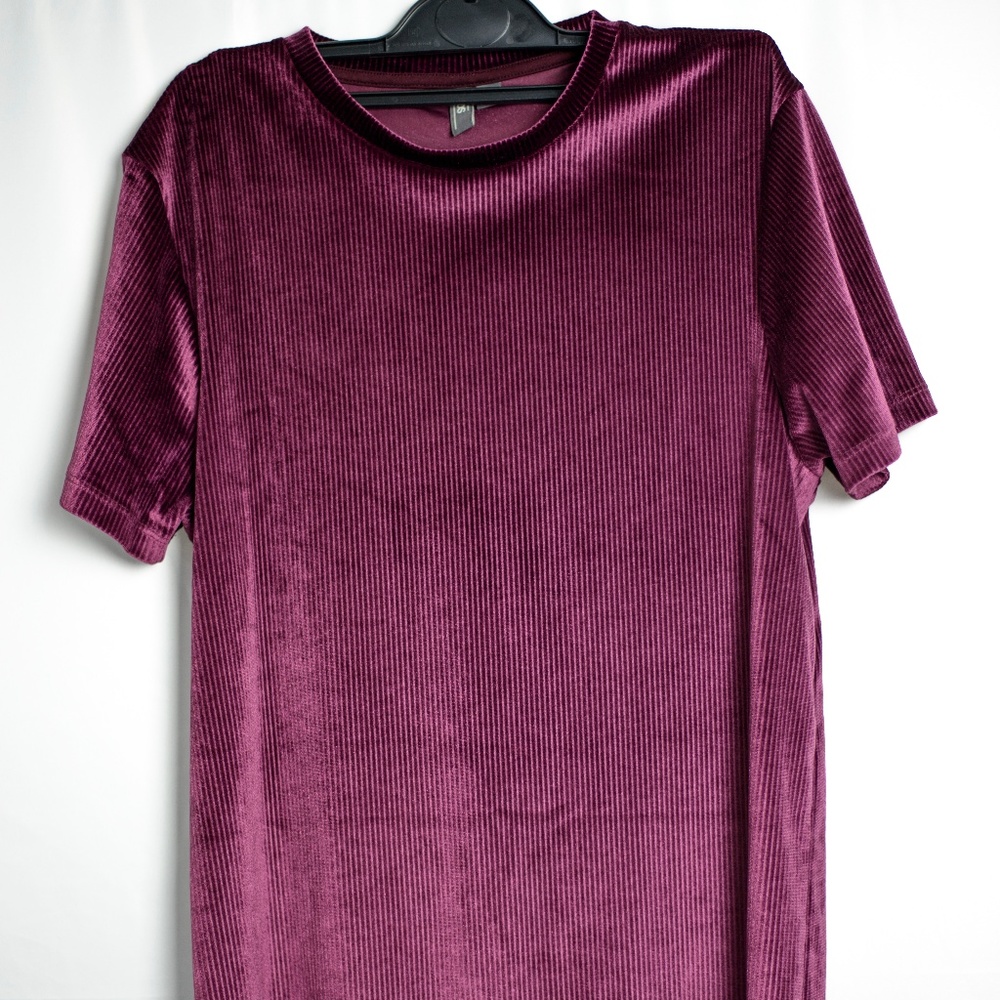 Burgundy Velour corduroy shirt
